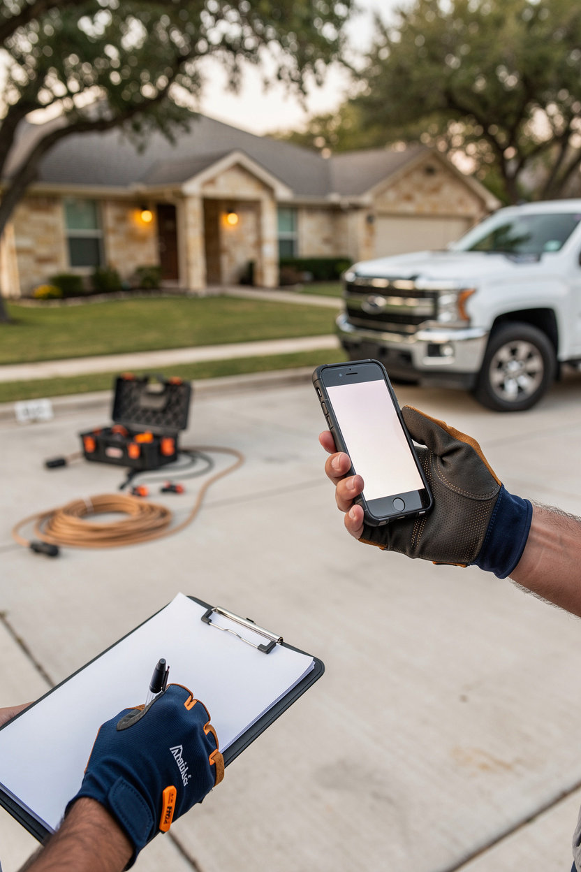 Legacy Home & Land Services LLC crew working on a Hutto, Texas property, a home improvement contractor serving Central Texas