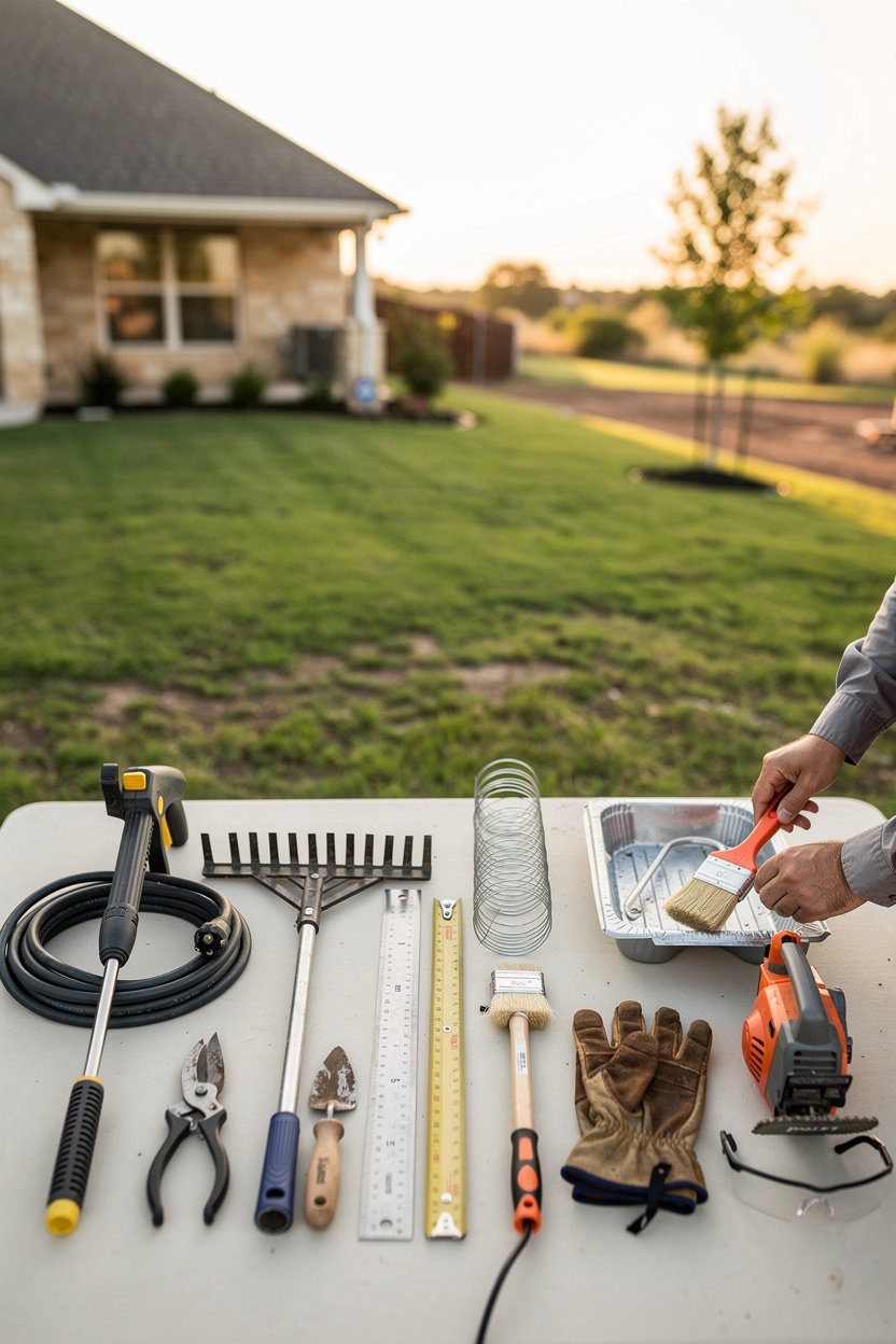 Legacy Home & Land Services LLC crew providing house washing, land clearing, and property services across Hutto and Central Texas