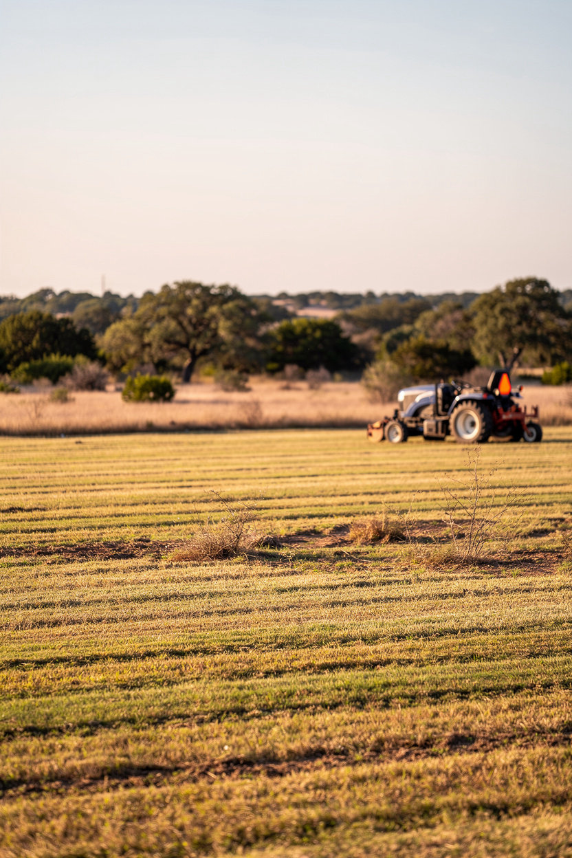 Legacy Home & Land Services LLC cleared and mowed Central Texas lot ready for building in Hutto, Texas